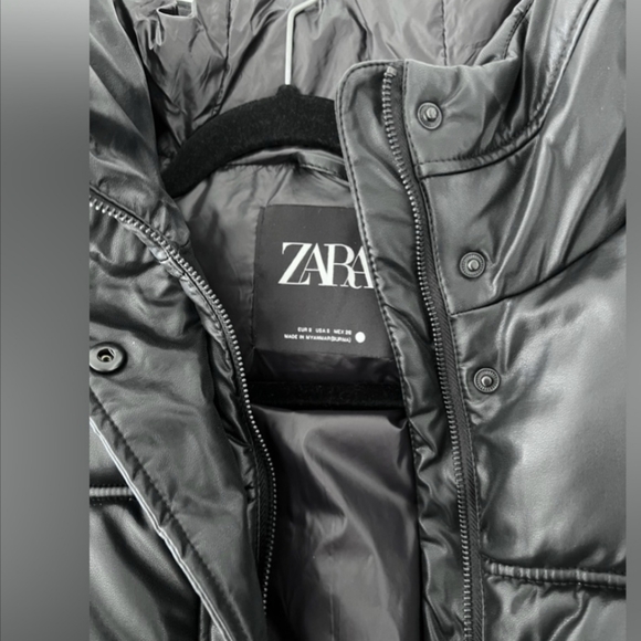 Zara Cropped Puffer Vest Bomber Jacket - Picture 9 of 10